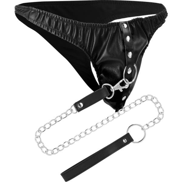 DARKNESS - SUBMISSION THONG WITH METAL CHAIN 3